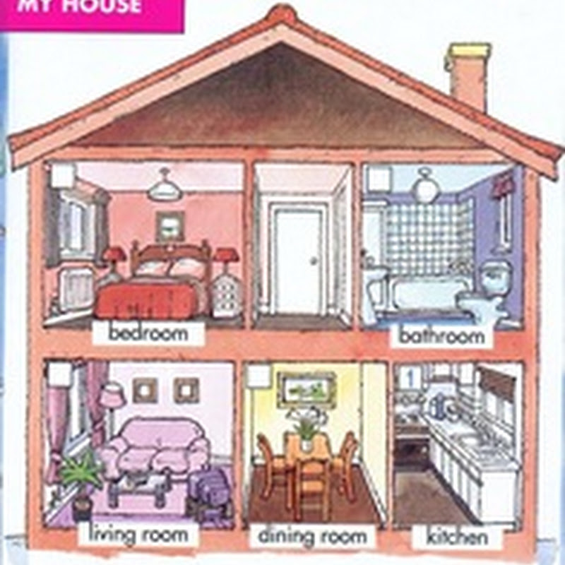 Actividades en inglés mobiliario y vivienda - Jugar y Colorear